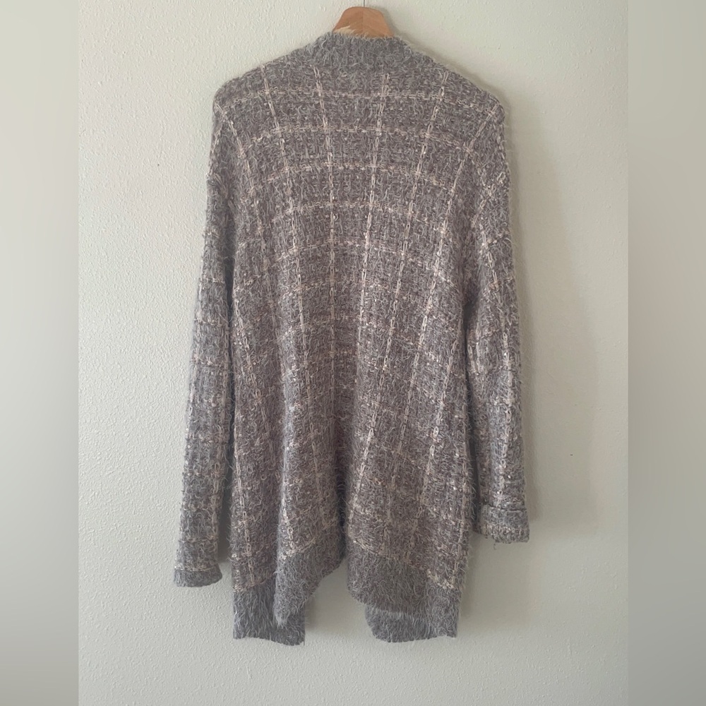 Cato Textured Gray Women's Cardigan - Picture 7 of 7